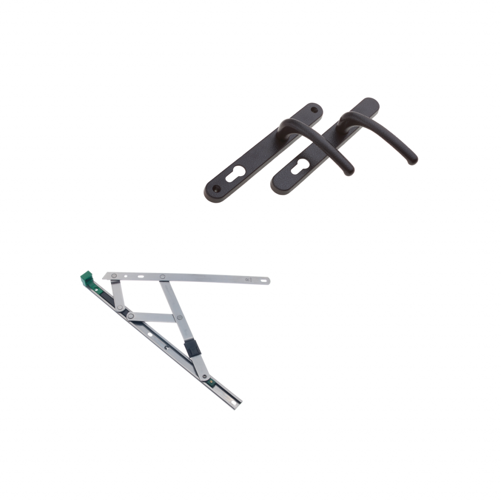 Door & window hinges & handles