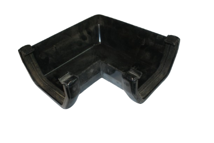 Floplast square gutter angle black